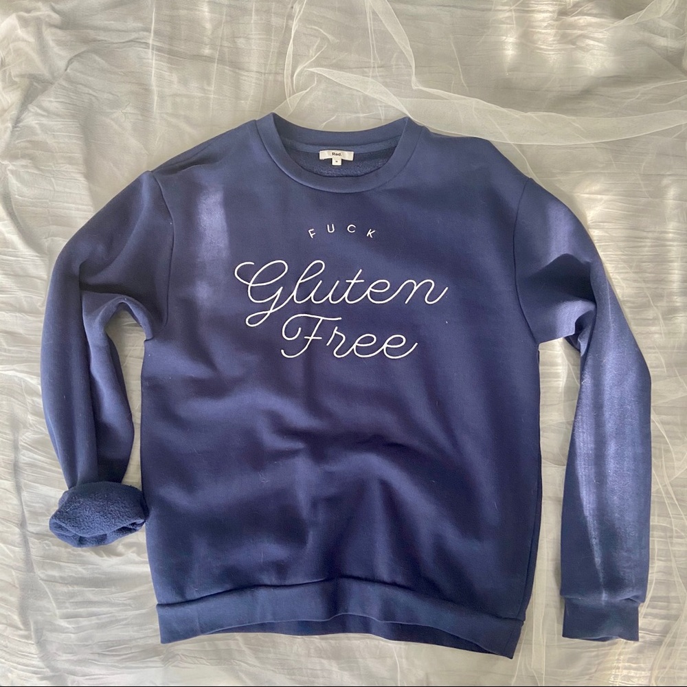 🎉HP🎉 F*CK Gluten Free Crewneck Sweater